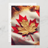 カナダの平らなホリデーカード シーズンカード (正面/裏面)