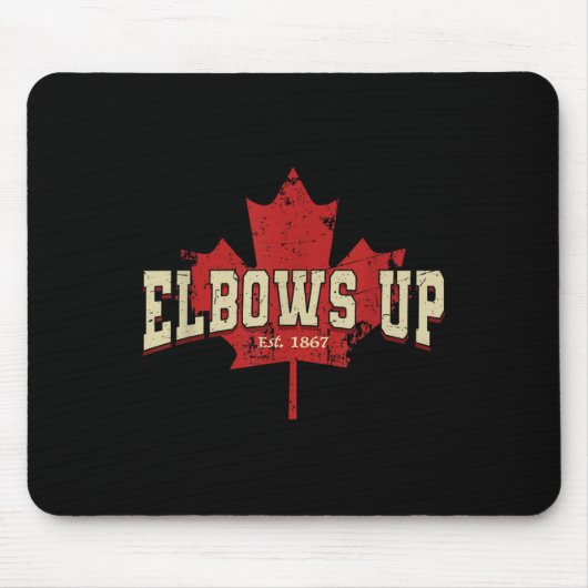 カナダの強く自由な私を肘を上誇りを持ったげる マウスパッド (正面)