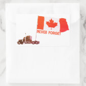 カナダの忘れトラックカー会社 長方形シール (バッグ)