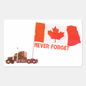 カナダの忘れトラックカー会社 長方形シール (正面)