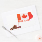 カナダの忘れトラックカー会社 長方形シール (封筒)