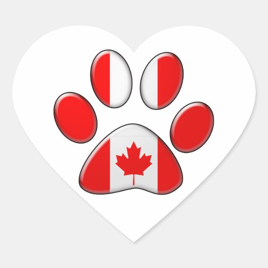 カナダの愛国猫 ハートシール (正面)