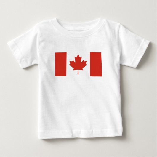 カナダの愛国的な旗 ベビーTシャツ (正面)