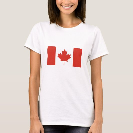 カナダの愛国的な旗 Tシャツ (正面)