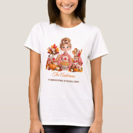 カナダの感謝祭キッチンクルー オーダーメイド Tシャツ