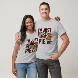 カナダの感謝祭パイ 'Eh' レトロな秋の面白いデザイン Tシャツ