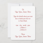 カナダの招待状 パーソナライズド カナダの返信カード 招待状 (裏面)