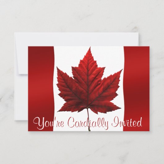 カナダの招待状　名入れ カナダ　RSVP カード (正面)