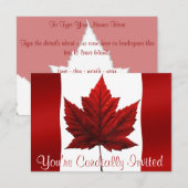 カナダの招待状　名入れ カナダ　RSVP カード (正面/裏面)