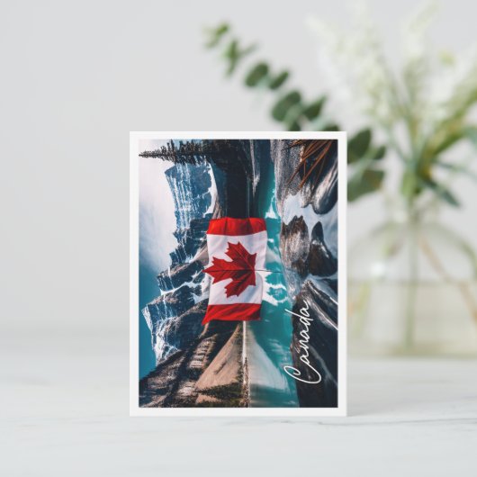 カナダの文化的景観(国旗あり) ポストカード (スタンド正面)