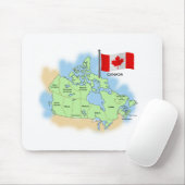 カナダの旗および地図 マウスパッド (マウス)