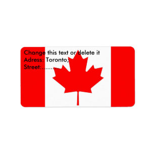 カナダの旗が付いているカスタムなラベル ラベル
