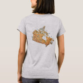 カナダの旗と地図のTシャツ Tシャツ (裏面)
