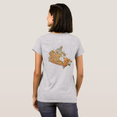 カナダの旗と地図のTシャツ Tシャツ (裏面フル)