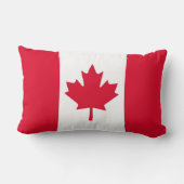 カナダの旗のカエデの葉赤く白いカナダ ランバークッション (裏面)