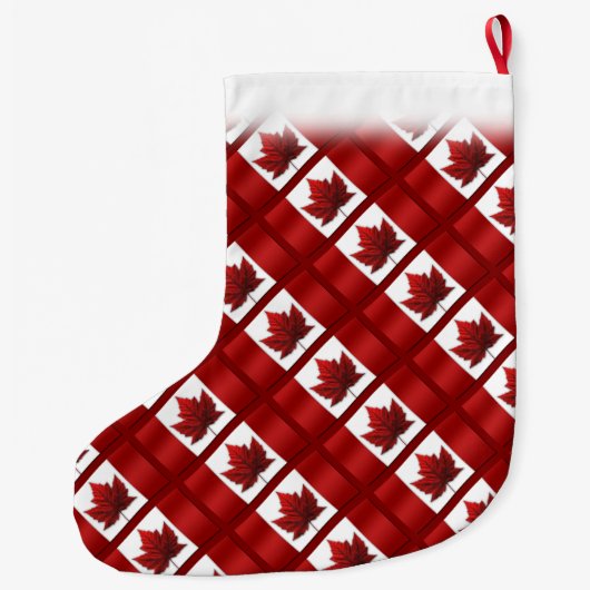 カナダの旗のクリスマスのストッキングに貯蔵するカナダ ラージクリスマスストッキング (裏面)