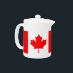 カナダの旗のティーポット<br><div class="desc">カナダの旗が付いているエレガントなティーポット。 このプロダクトカスタマイズ可能。</div>