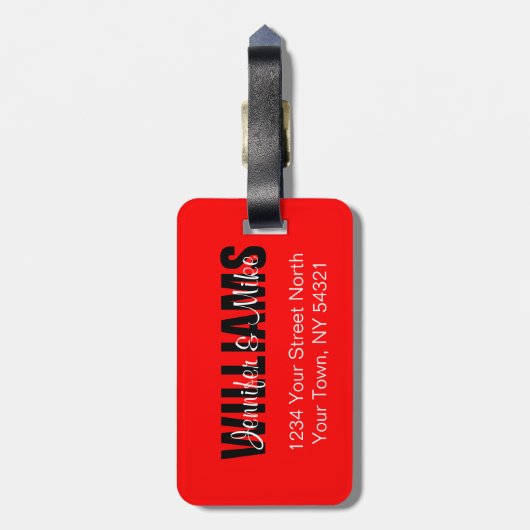 カナダの旗のパーソナライズな荷物のラベル ラゲッジタグ (裏面縦)