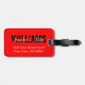 カナダの旗のパーソナライズな荷物のラベル ラゲッジタグ (裏面横)