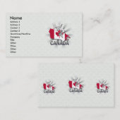 カナダの旗の地図2.0 名刺 (正面/裏面)