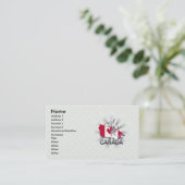 カナダの旗の地図2.0 名刺 (スタンド正面)