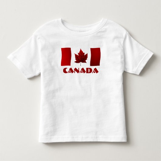 カナダの旗の幼児/ベビーのTシャツのレトロの記念品 トドラーTシャツ (正面)