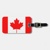 カナダの旗の荷物はバッグおよびスーツケースのために付きます ラゲッジタグ (正面横)