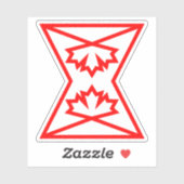 カナダの旗の葉のモノグラムX シール (シート)