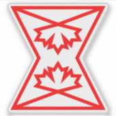 カナダの旗の葉のモノグラムX シール (正面)