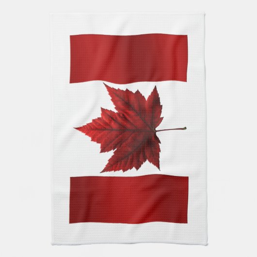 カナダの旗の記念品タオルのカナダのふきんの装飾 キッチンタオル (縦)