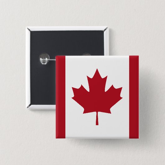 カナダの旗のTシャツおよび服装 缶バッジ (正面&裏面)