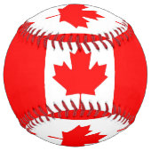カナダの旗を持つ愛国的ソフトボール ソフトボール (正面)