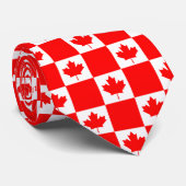カナダの旗パターンカナダ日のパーティーの首のタイ ネクタイ (ロール)
