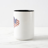 カナダの旗米国の旗のカナダの独立記念日 ツートーンマグカップ (中央)