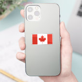 カナダの旗 カスタムカット シール (スマートフォン)