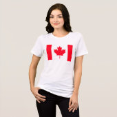 カナダの旗。カナダ。 トライブレンドTシャツ (正面全面)