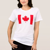 カナダの旗。カナダ。 トライブレンドTシャツ (正面)