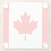 カナダの旗 ガラスコースター (裏面)