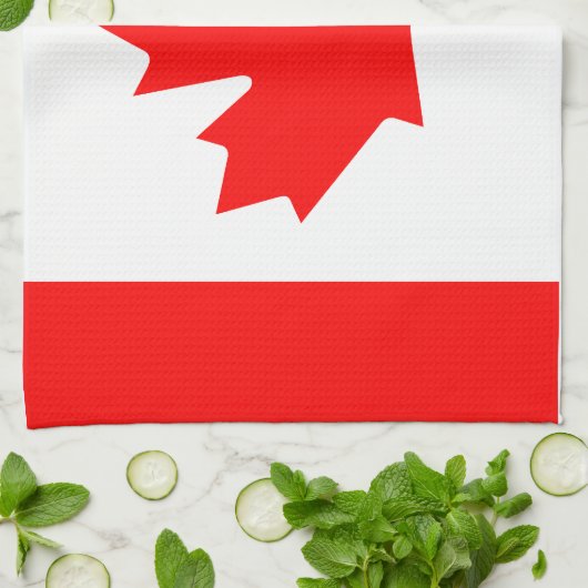 カナダの旗 キッチンタオル (折り畳み)