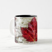 カナダの旗 ツートーンマグカップ (正面左)