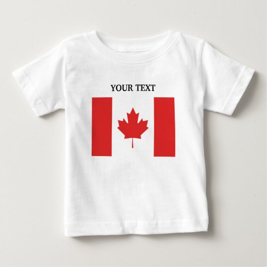 カナダの旗 ベビーTシャツ (正面)