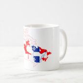 カナダの旗、地図のケベック コーヒーマグカップ (正面右)