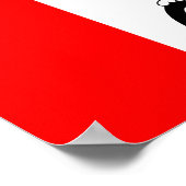 カナダの旗 赤 白 カエデの葉 カナダ人 ポスター (角)