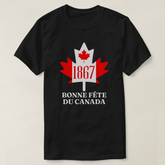 カナダの日おめでとう Tシャツ (デザイン正面)