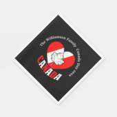 カナダの日のパーティー設定の名前の年のパーソナライズ スタンダードランチョンナプキン (角)