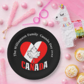 カナダの日のパーティー設定の名前の年のパーソナライズ ペーパープレート (パーティー)