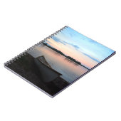 カナダの日の出、カヌー、コテージカントリーのノート ノートブック (左側)