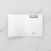 カナダの日の笑顔メイプルリーフカード カード (内部)