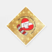 カナダの日の金ゴールドパーティーのパーソナライズされた名前の年 スタンダードランチョンナプキン (角)