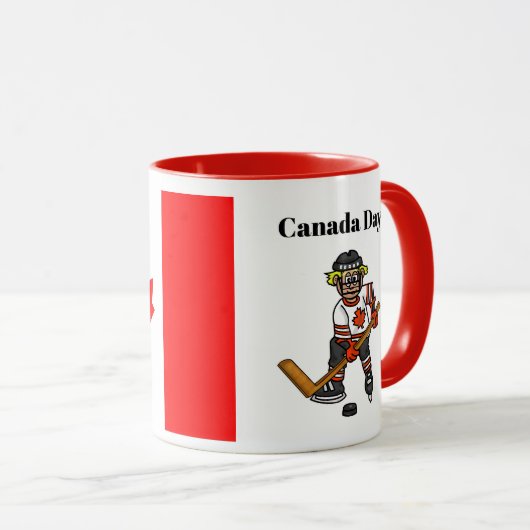 カナダの日カナダのホッケー選手のマグカップ マグカップ (正面右)